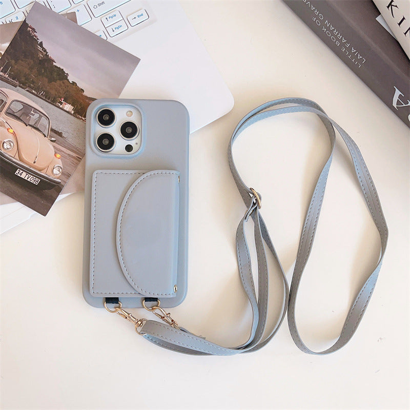 The Lanyard Litchi Pattern Case - iPhone